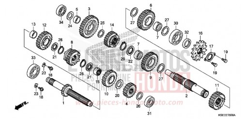 BOITE DE VITESSES CRF150RE de 2014